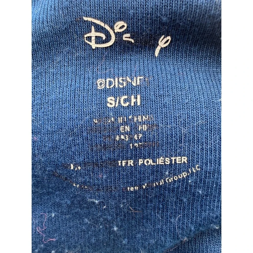 Disney Stitch Sherpa Fleece Hooded One Piece Pajamas Union Suit Blue Small E064 - Picture 6 of 10